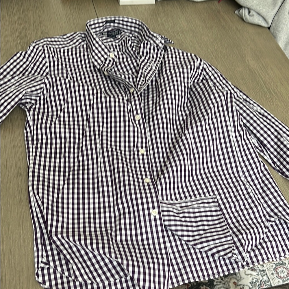 J. Crew Purple and White Dress Shirt Classic Style